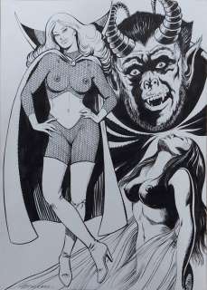 Balzano Birago | Zora la Vampira - Balzano Birago - illustrazione originale - Page volante - (1990) | Catawiki