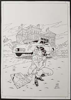 Heuvel, Eric | Heuvel, Eric - Originele covertekening in inkt - Carbeau 1 | Catawiki