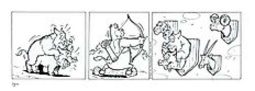 Wil Raymakers & Thijs Wilms | Boes - Originele strook uit Boes Integraal 12 - Formaat: 43 x 15 cm. | Catawiki