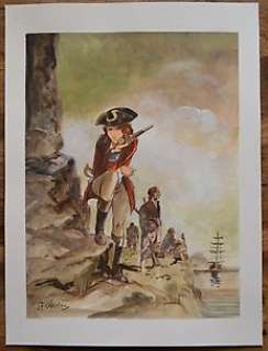 Charles, Jean-François | Charles, Jean-François - Aquarelle et acrylique originale + Carnet du Pinceau d’Or - Les Pionniers du Nouveau Monde | Catawiki