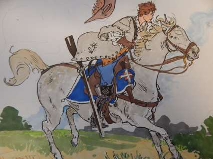 Pã¢Ques, Olivier | PÃ¢ques, Olivier - Originele tekening in kleur - Loïs - (2018) | Catawiki