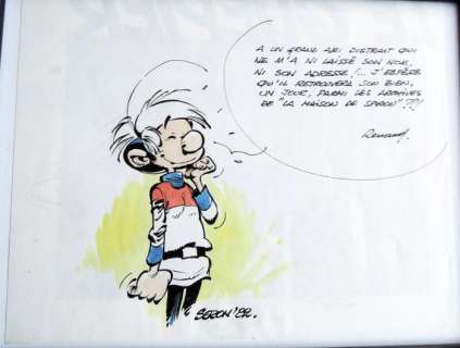 Seron, Pierre | Original drawing in Indian ink and watercolour  - Les petits hommes  - (1982) | Catawiki