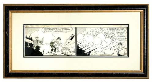 HISTORIC "LI’L ABNER" ORIGINAL DAILY STRIP ART FEATURING SHMOO MASSACRE. | Hake’s