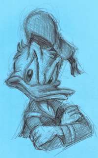 Joan Vizcarra | Annoyed Donald - Original Drawing - Joan Vizcarra - Pencil Art | Catawiki