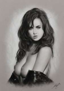 Denis Prenzel | Denis Prenzel - Original drawing - Pin-up - Joanna- Size: 29,7 x 42 cm. | Catawiki