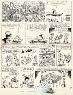 Kiko | Foufi, Le Coffret Magique, planche originale à l’encre de chine pour cet album paru en 1968 chez Dupuis. | Septimus