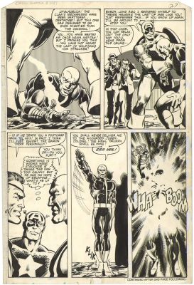John Byrne | Captain America #247 p27 (Fury, Baron Stucker) | Nostalgic Investments