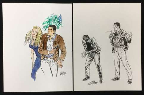 Gérald Forton | Bob Morane - 2 dessins originaux - Page volante | Catawiki