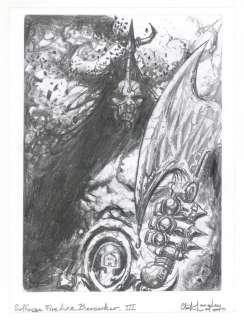 Clint Langley - Solforge Fire Axe Berserker III Sketch