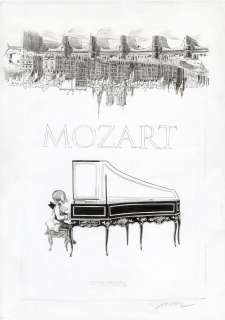 Frantz Duchazeau - Mozart à Paris – Illustration originale de couverture