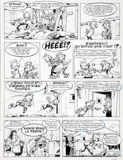 Nic | Spirou et Fantasio, planche n°3 Ã  l’encre de Chi… | Millon