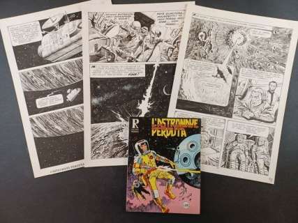 Luigi Corteggi, Giorgio Pezzin | Corteggi - L’ Astronave Perduta - 3x tavole conclusive - Page volante - Exemplaire unique - (1980) | Catawiki