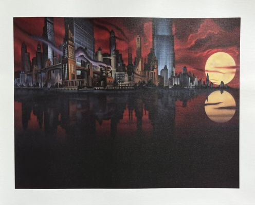 John Calmette!! | Batman: The Animated Series ’Gotham’ 16x20 Canvas - Already Signed | Clan McDonald Comics