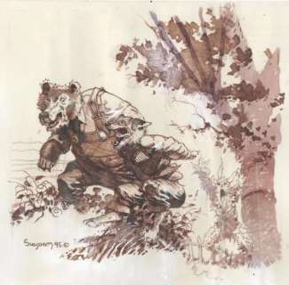 85: Suydam Brer Rabbit watercolor original comic art | Russ Cochran