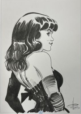 DESSIN ORIGINAL D’ERIC HERENGUEL POUR ROCKETEER - BETTY N°7 | Pulp’s