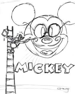 Tony Fernandez, Disney Artist | Donald Duck - "Mickey Doodle" Graffiti Art - Original Preliminary Sketch - Signed by Tony Fernandez - 42 x 30 cm | Catawiki