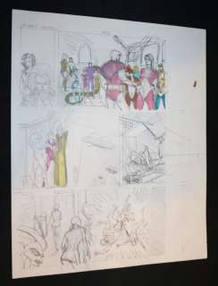 Mike Vosburg - X-men annual #13 color prelim p. 3 - the serpent society kidnap dazzler - 1989