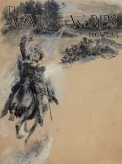 Cosmo Rowe (American, 1877-1952)
 The War of the Worlds, Pearson’s Magazine interior illustration, 1897
 Ink wash an... | Heritage