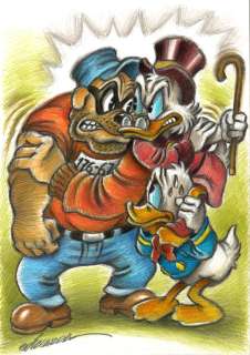 Joan Vizcarra | Donald Duck, Uncle $crooge & The Beagle Boy - Do You Know Who I Am? - Original Drawing - Joan Vizcarra - Pencil Art | Catawiki