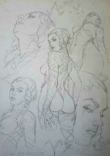 De Vincentiis, Adriano | De Vincentiis, Adriano - Dessin original - Superbe composition de plusieurs dessins de Sara | Catawiki