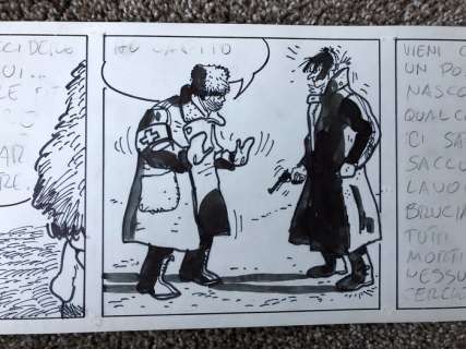 Hugo Pratt | Corto Maltese - Pratt Corto Maltese La Jeunesse Strip #27 - Page volante - Exemplaire unique - (1981) | Catawiki