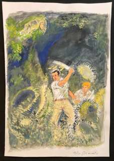 Dino Attanasio | Bob Morane - Dessin original couleurs | Catawiki