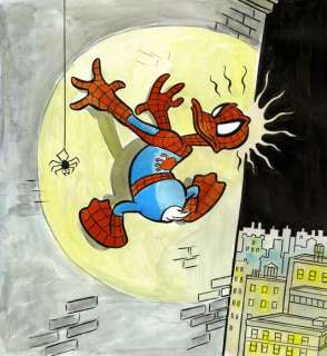 Tony Fernandez, Disney Artist | Donald Duck inspired by Spiderman’s "Spider-Sense" - Original Painting - Tony Fernandez Signed - Acrylic Art | Catawiki