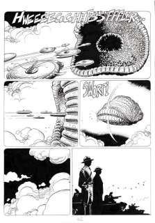 Giancarlo Alessandrini | Martin Mystère Almanacco del Mistero - Giancarlo Alessandrini 2x Tavola Originale "Saturno contro la terra" - Page volante - Exemplaire unique - (2015) | Catawiki