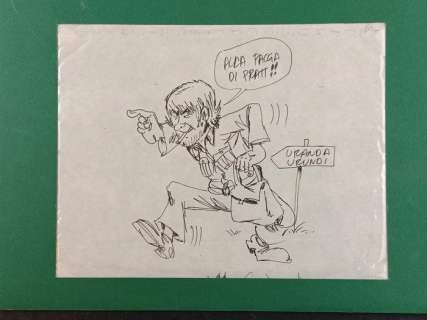 Bonvi (Franco Bonvicini) | Bonvi (Franco Bonvicini) - Alla faccia di Pratt!! - Page volante | Catawiki