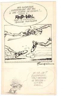 Franquin | Spirou, illustration Ã  l’encre de Chine réalisé… | Banque Dessinée