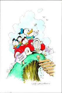 Van Horn - DONALD DUCK & NEPHEWS, Watercolor (01/11/1998) | Russ Cochran