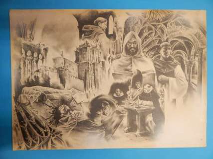 Fabrizio Busticchi | The Name of the Rose - Fabrizio Busticchi - Original Cover per pubblicazione inglese - Page volante - Exemplaire unique - (1984) | Catawiki