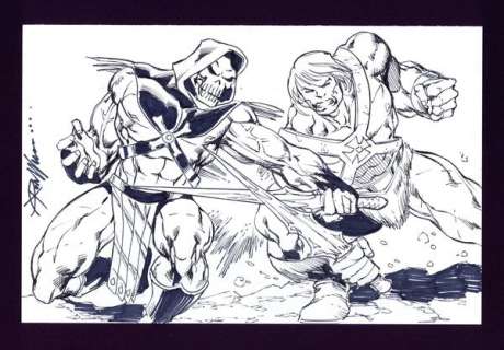He-Man vs. Skeletor Sketch by Ron Williams | mycomicshop.com