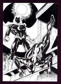 Moon Knight and Spider-Man Sketch by Ron Williams | mycomicshop.com