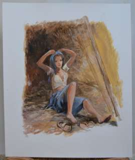 Charles, J.F. | Charles, J.F. - Acrylique sur papier toilé - Faune - Après la fenaison | Catawiki