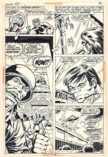 Herb Trimpe, Sal Trapani - Incredible hulk #158 p. 26 - general thunderbolt ross and hulk on counter-earth - 1972  signed by stan lee!