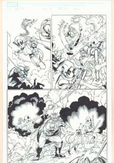 Cory Hamscher - Deadpool Corps #10 P.12 - Lady Deadpool, Kidpool, And Dogpool - Blue Line Ink Art Only of Marat Mychaels Pencils - 2011