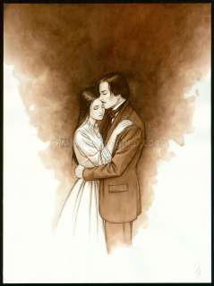 Laurent Paturaud - Illustration originale 26 - Léopoldine et Charles - Victor Hugo, aux Frontières de l‘Exil