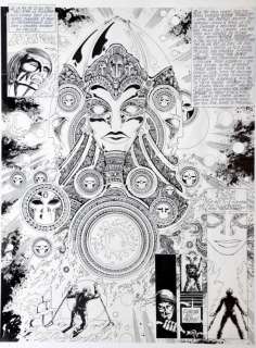 Druillet | Lone Sloane, planche n°5 Ã  l’encre de Chine de l… | Banque Dessinée