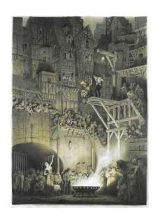 Paul & Gaetan Brizzi - Illustration originale, "La Pendaison de Gringoire devant la Cour des Miracles", 2014