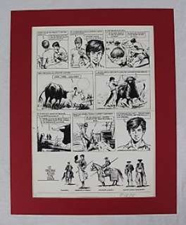 William Vance / Yves Duval - Formaat: 42 X 30 Cm | Vance, William - Originele pagina (p.2/4) kortverhaal - Manolo el Cordobes - (1965) | Catawiki