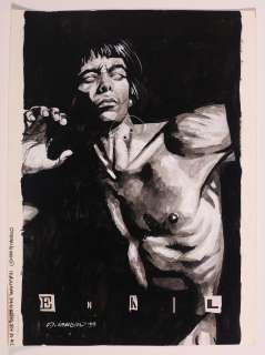 Original Art from Queen of the Damned #10 (1993) Enkil Pin-Up by OJ Cariello | mycomicshop.com