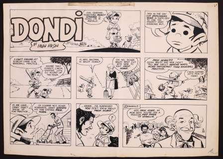 Original Art for the Dondi Comic Strip (June 29, 1975) by Irwin Hasen | mycomicshop.com