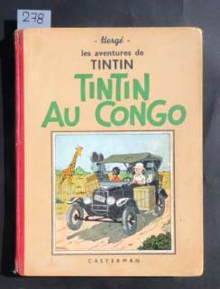 Hergé | Â«Tintin au CongoÂ». Casterman 1941. Album en noir et blanc. 4e plat | Tessier Sarrou