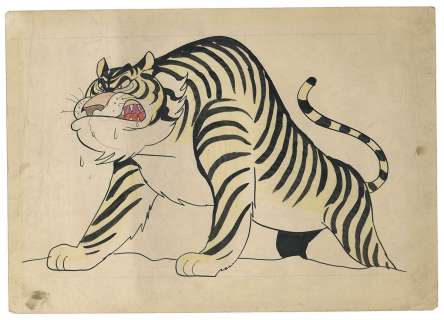 Osamu Tezuka Hand-Drawn Color Illustration "Doggie Chushingura" killer | Mandarake (Big Web)