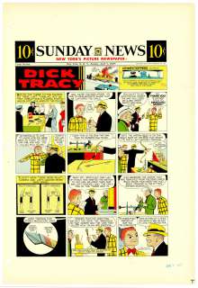 Gould - DICK TRACY, Sunday Color Proof (04/07/1957) | Russ Cochran