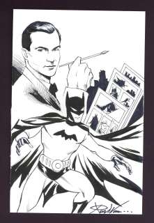 Batman and Bill Finger Sketch by Ron Williams