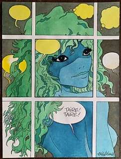 Brunel, Roger - Brunel, Roger - Dessin original couleur - Taire ! Taire !