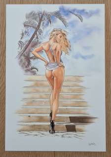 Chabane, Lounis | Chabane, Lounis - Dessin original couleur - Héléna - (2017) | Catawiki