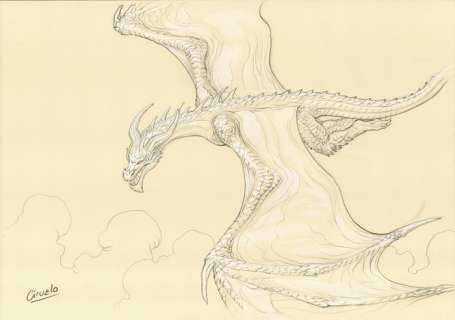 Cabral, Ciruelo | Ciruelo Cabral - Original drawing - Dragon D-332B - 42 x 30 cm - Original Artwork | Catawiki